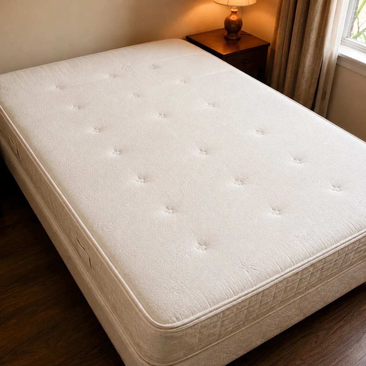 Matelas 2 personnes — avant / après — après intervention StrasClean